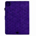 For iPad Pro 11 2020&2018 / Air 10.9 Rhombus TPU Smart Leather Tablet Case(Purple)
