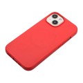 For iPhone 15 Plus Wheat MagSafe Magnetic Straw Material + TPU Phone Case(Red)