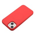 For iPhone 15 Plus Wheat MagSafe Magnetic Straw Material + TPU Phone Case(Red)