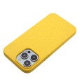 For iPhone 13 Pro Max Wheat MagSafe Magnetic Straw Material + TPU Phone Case(Yellow)