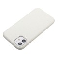 For iPhone 12 Wheat MagSafe Magnetic Straw Material + TPU Phone Case(White)