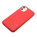 For iPhone 12 Wheat MagSafe Magnetic Straw Material + TPU Phone Case(Red)