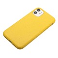 For iPhone 11 Wheat MagSafe Magnetic Straw Material + TPU Phone Case(Yellow)