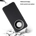 For Huawei Mate 60 Wheat MagSafe Magnetic Straw Material + TPU Phone Case with Lanyard(Black)