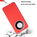 For Huawei Mate 60 Pro Wheat MagSafe Magnetic Straw Material + TPU Phone Case with Lanyard(Red)