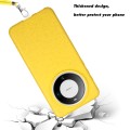 For Huawei Mate 60 Pro Wheat MagSafe Magnetic Straw Material + TPU Phone Case with Lanyard(Yellow)