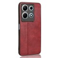 For Infinix Note 30 4G / 5G Cow Pattern Sewing Back Cover Phone Case(Red)