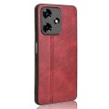 For Infinix Hot 30 4G X6831 Cow Pattern Sewing Back Cover Phone Case(Red)