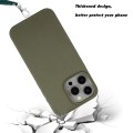 For iPhone 15 Pro Max Wheat MagSafe Magnetic Straw Material + TPU Phone Case with Lanyard(Army Green