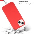For iPhone 14 Wheat MagSafe Magnetic Straw Material + TPU Phone Case with Lanyard(Red)