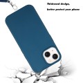 For iPhone 14 Wheat MagSafe Magnetic Straw Material + TPU Phone Case with Lanyard(Blue)