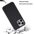 For iPhone 14 Pro Wheat MagSafe Magnetic Straw Material + TPU Phone Case with Lanyard(Black)