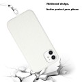 For iPhone 12 Wheat MagSafe Magnetic Straw Material + TPU Phone Case with Lanyard(White)