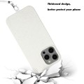 For iPhone 12 Pro Wheat MagSafe Magnetic Straw Material + TPU Phone Case with Lanyard(White)