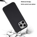 For iPhone 11 Pro Max Wheat MagSafe Magnetic Straw Material + TPU Phone Case with Lanyard(Black)