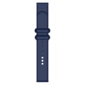 18mm Universal Solid Color Reverse Buckle Silicone Watch Band(Dark Blue)