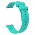 18mm Universal Solid Color Reverse Buckle Silicone Watch Band(Teal)