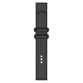 20mm Universal Solid Color Reverse Buckle Silicone Watch Band(Black)