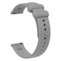 20mm Universal Solid Color Reverse Buckle Silicone Watch Band(Grey)