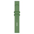 20mm Universal Solid Color Reverse Buckle Silicone Watch Band(Green)