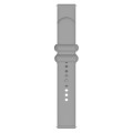 22mm Universal Solid Color Reverse Buckle Silicone Watch Band(Grey)