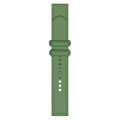 22mm Universal Solid Color Reverse Buckle Silicone Watch Band(Green)