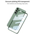 For Samsung Galaxy S24 GKK Plating Transparent TPU Phone Case, Without pen(Transparent)
