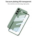 For Samsung Galaxy S24 GKK Plating Transparent TPU Phone Case, Without pen(Silver)