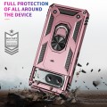 For Google Pixel 8a Shockproof TPU + PC Phone Case with Holder(Rose Gold)