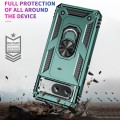 For Google Pixel 8a Shockproof TPU + PC Phone Case with Holder(Dark Green)