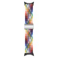 For Google Pixel Watch / Watch 2 Nylon Loop Magnetic Buckle Watch Band(Official Rainbow)