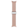 For Google Pixel Watch / Watch 2 Nylon Loop Magnetic Buckle Watch Band(Starlight Pink)