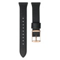22mm Universal Genuine Leather Watch Band(Black)