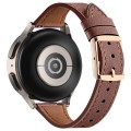 22mm Universal Genuine Leather Watch Band(Brown)
