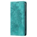 For iPhone 15 Pro Totem Embossed Magnetic Leather Phone Case(Green)