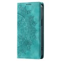 For iPhone 13 Pro Max Totem Embossed Magnetic Leather Phone Case(Green)