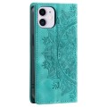 For iPhone 12 mini Totem Embossed Magnetic Leather Phone Case(Green)
