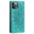 For iPhone 11 Pro Max Totem Embossed Magnetic Leather Phone Case(Green)