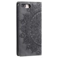 For iPhone 8 Plus / 7 Plus Totem Embossed Magnetic Leather Phone Case(Grey)