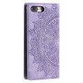 For iPhone 8 Plus / 7 Plus Totem Embossed Magnetic Leather Phone Case(Purple)