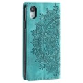 For iPhone XR Totem Embossed Magnetic Leather Phone Case(Green)