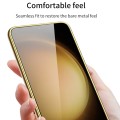 For Samsung Galaxy S24+ 5G GKK Plating Soft TPU + Leather Full Coverage Phone Case without Pen(Black
