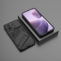 For Xiaomi Redmi K70 5G Punk Armor 2 in 1 PC + TPU Phone Case with Holder(Black)