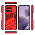 For Xiaomi Redmi K70 5G Punk Armor 2 in 1 PC + TPU Phone Case with Holder(Red)