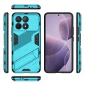 For Xiaomi Redmi K70 5G Punk Armor 2 in 1 PC + TPU Phone Case with Holder(Blue)