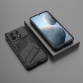 For Xiaomi Redmi K70E 5G Punk Armor 2 in 1 PC + TPU Phone Case with Holder(Black)