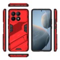For Xiaomi Redmi K70E 5G Punk Armor 2 in 1 PC + TPU Phone Case with Holder(Red)