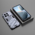 For Xiaomi Redmi K70E 5G Punk Armor 2 in 1 PC + TPU Phone Case with Holder(Grey)