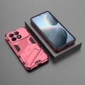 For Xiaomi Redmi K70E 5G Punk Armor 2 in 1 PC + TPU Phone Case with Holder(Light Red)