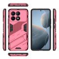 For Xiaomi Redmi K70E 5G Punk Armor 2 in 1 PC + TPU Phone Case with Holder(Light Red)